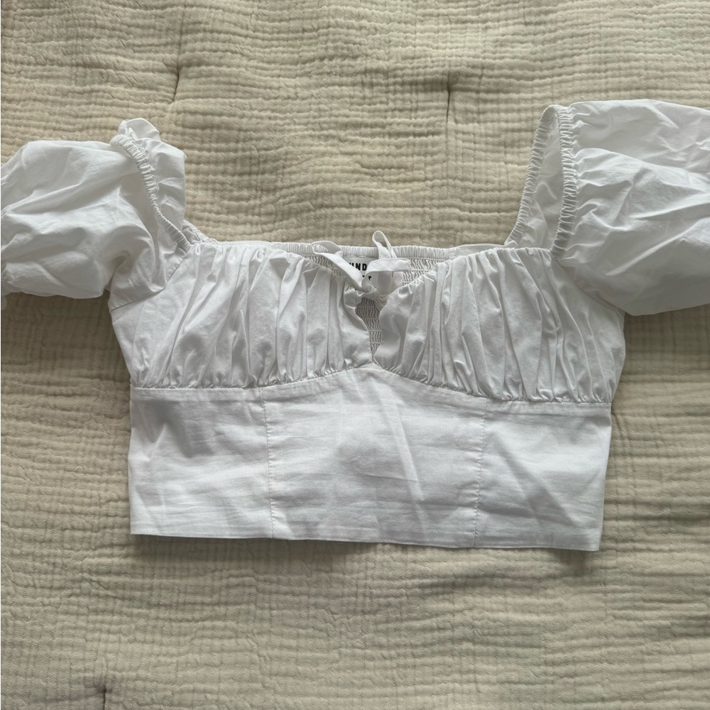Sunday Best Puffy Sleeve white short sleeve size XS